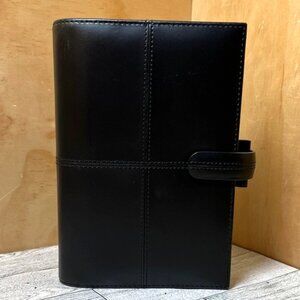 NWT FiloFAX Black Classic Personal Italian Leather Organizer